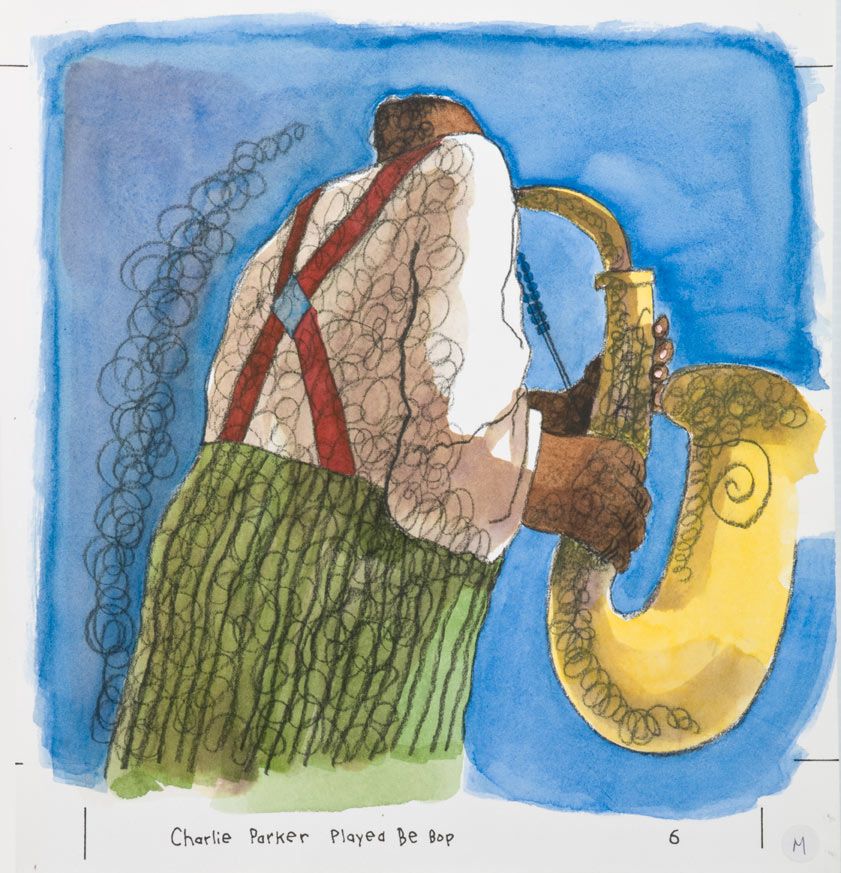 Chris Rashka, Charlie Parker Played Bebop, 1992. Charlie Parker played saxophone (Pg 6)