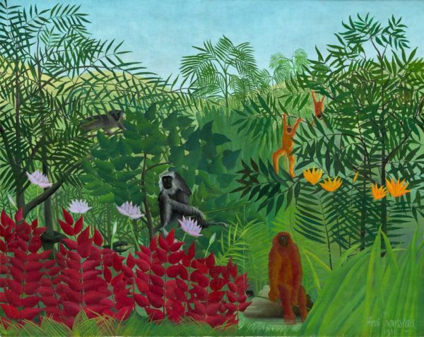 Henri Rousseau, Tropical Forest with Apes and Snake