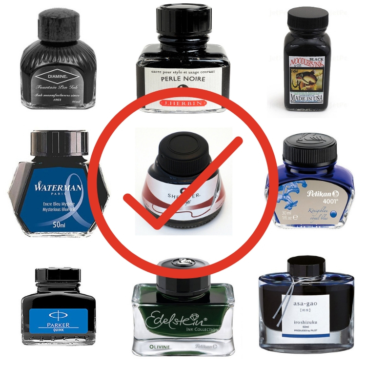  Herbin India Ink - Black - for Dip Pen - 50 ml Bottle