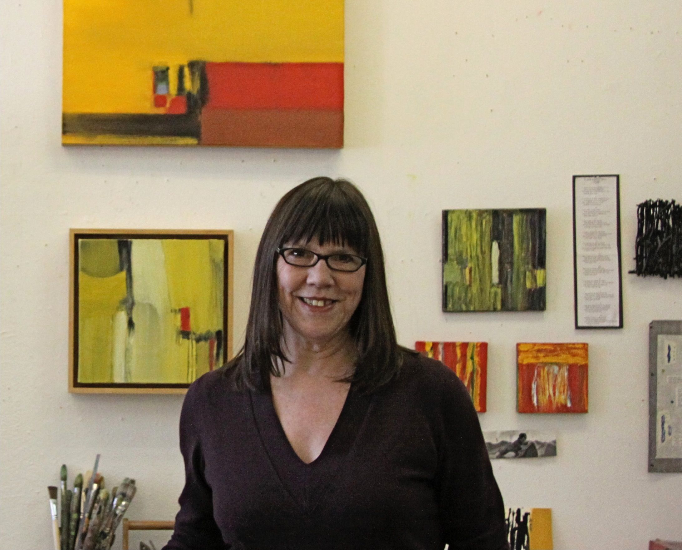 Marc Ellen Hamel in her studio